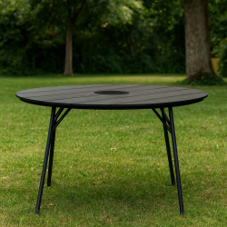 Rundt Havebord STR.  130 cm. God plads til 6 stole. MODERNE HAVEBORD i NONWOOD. VLG FARVE