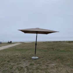 Vattentt Parasoll - 2 x 3 m - m/ Tilt + Dug har UV30+ solskydd. Modell: Cordoba