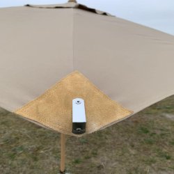 Parasol m/ Tilt - : 2,5 m. Vlg farve - Vandtt + Dug har UV30+ solbeskyttelse. Model: Geneve