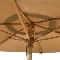 Parasol m/ Tilt - : 2,5 m. Vlg farve - Vandtt + Dug har UV30+ solbeskyttelse. Model: Geneve
