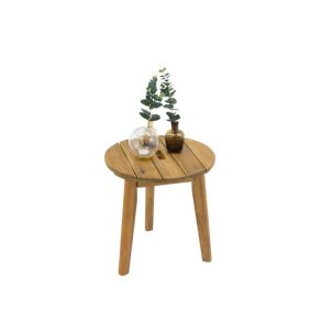 Sidebord med teak look 40 cm - Model: Chania