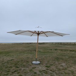 MEGA Olefin parasoll -  3,5 meter runt. Vlj frg. Vattentt + Dug har UV50+ solskydd. Mod.: Cannes
