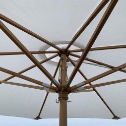 MEGA Olefin parasoll -  3,5 meter runt. Vlj frg. Vattentt + Dug har UV50+ solskydd. Mod.: Cannes