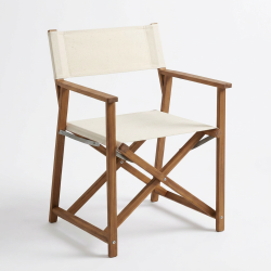 Flot Tokyo Instrukt�rstol i akacietr� - 59x54x85 - V�lg mellem gr�n eller natur kanvas