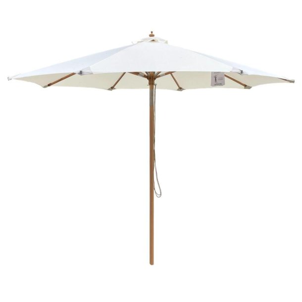 Parasol m/ Tilt - : 3 m. Vlg farve - Vandtt + Dug har UV30+ solbeskyttelse. Model: Milano Natur Lys b&oslash;g