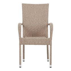 Vedligeholdelsesfrit havembelst med t havebord med drejeskive og 6 x Pisa stabelstole!