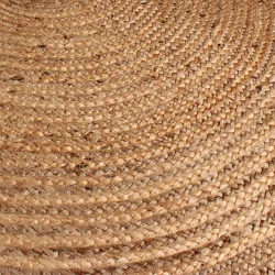Rundt jute tppe natur - vlg  strrelse