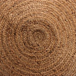 Rundt jute tppe natur - vlg  strrelse