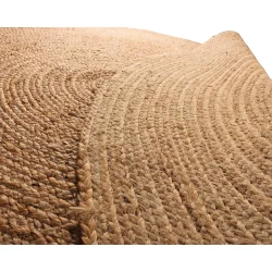 Rundt jute tppe natur - vlg  strrelse
