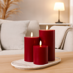 Dacore r�de LED Lys med flad top - F�s i Flere St�rrelser