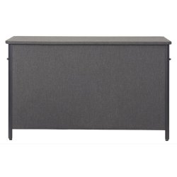 Polstret sort hyndeboks i aluminium - 166 x 75 cm