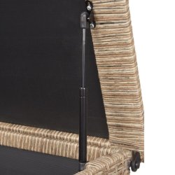 100 % vandtt mega hyndeboks med hjul. UV-beskyttet polyrattan. str. 168x75 cm   - vlg farve