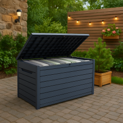 100 % vandtt Keter hyndeboks Ontario MEGA  870L. KMPE HYNDEBOKS I MRKEGR!!