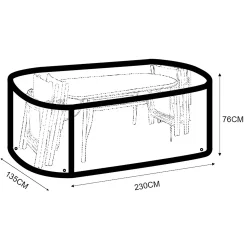 Ovalt Mbelovertrk- H76 x B135 x L230 cm. MBELOVERTRK ER IDEELT TIL BESKYTTELSE AF DINE MBLER