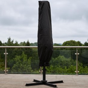 Kraftigt vandtt hngeparasolovertrk 3x3 meter i sort polyester