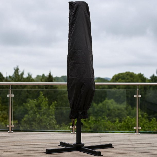 Kraftigt vandtt hngeparasolovertrk 3x3 meter i sort polyester