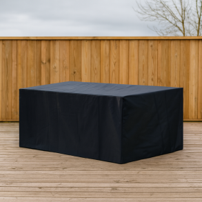 100% Vandtt overtrk sort til bord + 4-6 stole i UV-beskyttet polyester - 155x120x84 cm