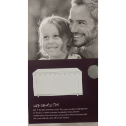 Hyndeboks i teak- og mahognitr + 100% vandtt overtrk til hyndeboks - KVALITETSPAKKE!!!