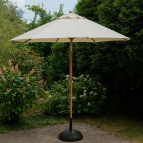 Parasol - : 1,8 m. vlg farve - Vandtt + Dug har UV30+ solbeskyttelse. Model: Venedig