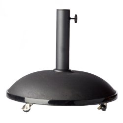 Landets letteste parasolfod at flytte rundt p, med 4 hjul. Model: Cinas Atlas - sort 35 kg. 