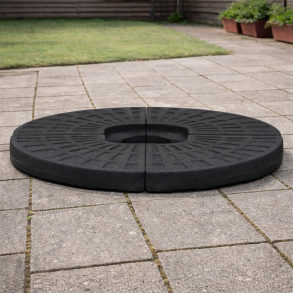 Svart platta f�r h�ngparasoll i pp-plast och betong - 23 kg