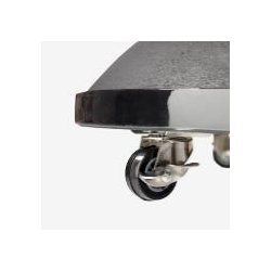 Landets letteste parasolfod at flytte rundt p, med 4 hjul. Model: Cinas Atlas - sort 35 kg. 