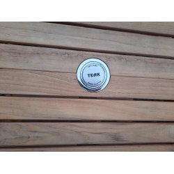 Kernestams gold teak st. Bord med udtrk 4-8 pers. Inkl. 4 stk. gold teak 5-pos. stole med hj ryg