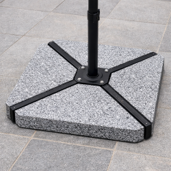 Trekantig viktplatta i granit - set med 4 st