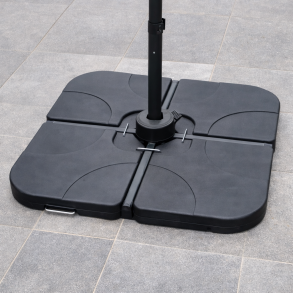 Underh�llsfritt parasollfotset med 4 delar och handtag - Modell: Elsa