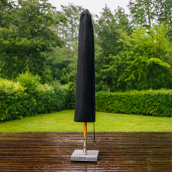 Luksus Overtrk Til Parasol - UV Bestandigt - Max 3 Meter   Sort. BESKYT DIN PARASOL MOD VEJRET!!