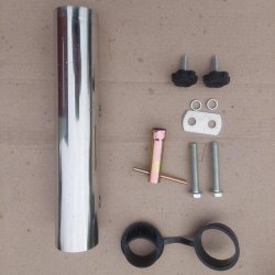 Extra starkt parasollrr fr parasollfot i granit - levereras med tv bultar i botten