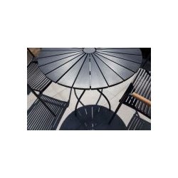 Underhllsfritt svart runt trdgrdsbord - Modell Parma : 110 cm