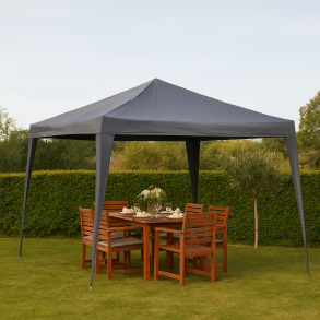 Easy-up Pavillon med betrk og bretaske (side kan kbes) - Model: Karl - 3x3M