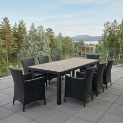 Peru familie s�t med 8 stk. Peru stabelstole - UV-beskyttet polyrattan