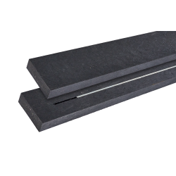 Basic Bord/Bnkest m/2 rygln og 2 pbygninger - 260 cm - RePlast - Sort