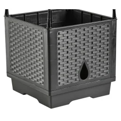 Selvvandende plante t�rn i plast - Justerbar h�jde - B25xD25xH129 cm