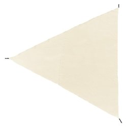 Premium vedligeholdelsesfrit trekantet solsejl i beige polyester stof 5x5x5 m.UV-beskyttelse: UPF50+