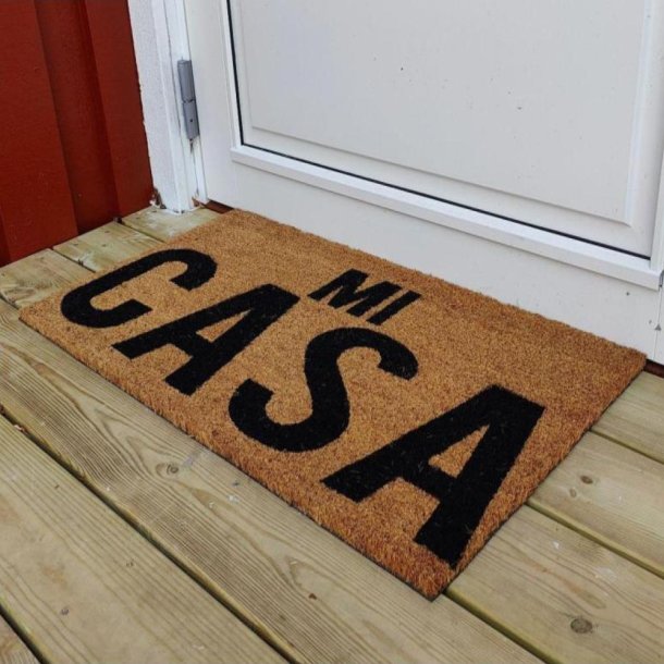 "Mi Casa" hemdrrmatta i hg kvalitet av kokos, ett naturmaterial som tl alla vder.