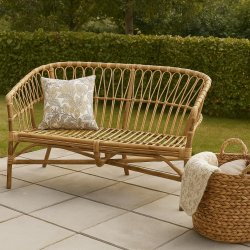 Loungesofa i bambusflet 2-pers.. Model: Henderson