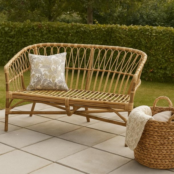 Loungesofa i bambusflet 2-pers.. Model: Henderson