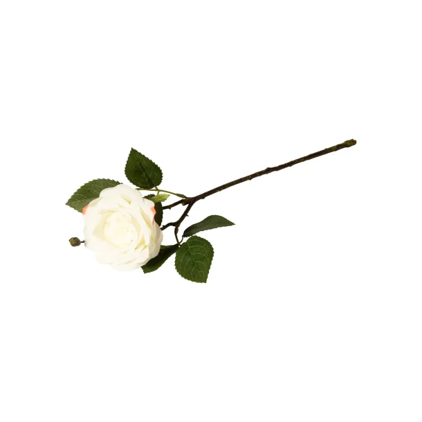 Realistisk rose i polyester 45cm fra Dacore. Flere farver!!