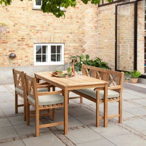 Kronborg/Sofiero formsyet sdehyndest 3 dele. all-weather  3 pers. bnk- og 2 stolehynder