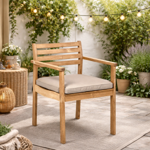 Komfortabel Rosenholm s�dehynde til havestol - 46 x 49 x 4 cm - sandfarvet