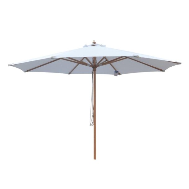 MEGA Olefin parasol -  3,5 meter rund. Vlg farve Vandtt + Dug har UV50+ solbeskyt. Model: Cannes