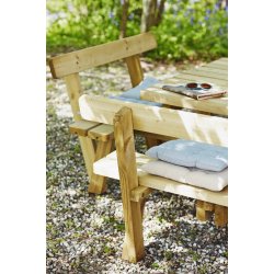Bnkest med rygln i nletr til 8 personer - 118x118