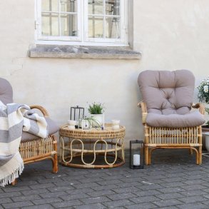 Mnstret rundt loungebord i bambus flet : 65 - Model: henderson