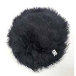 Sittdyna i kta lammskinn rund storlek Diamter 37 cm. - vlj frg