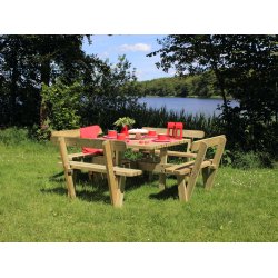 Bnkest med rygln i nletr til 8 personer - 118x118