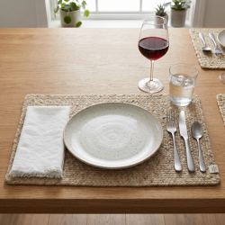 D�kkeserviet 30 x 45 cm af b�redygtigt h�ndv�vet PET (genbrugsplast) - f�s i flere farver