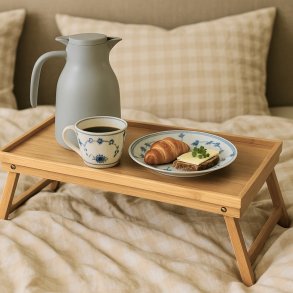 Smart foldbar sengebakke i bambus - ml: 50x30x21 cm